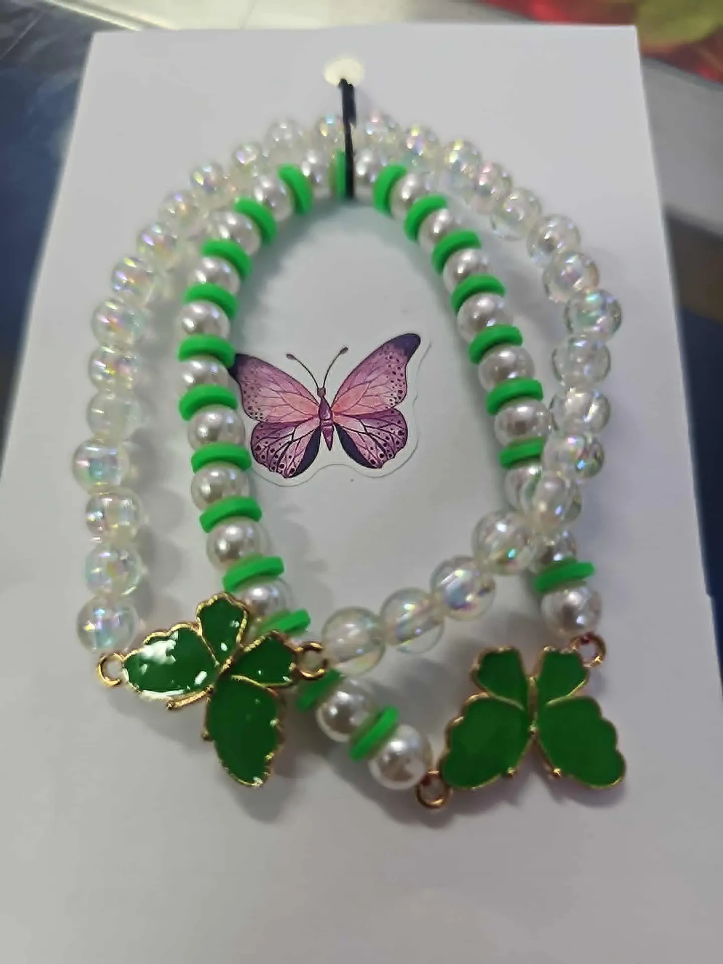 💚🦋 Pulseiras Duplas Borboleta Verde – Esperança e Prosperidade ✨ 1