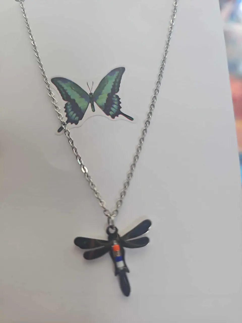 🖤✨ Fio Libélula Colorida – Luz, Força e Transformação 🌈🪶 1