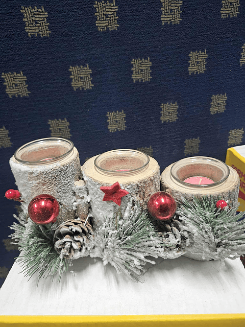 ✨ Centro de Mesa Natalino com Velas  ✨