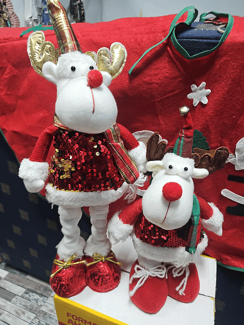 🦌 Renas de Natal com Pernas Ajustáveis 🎄