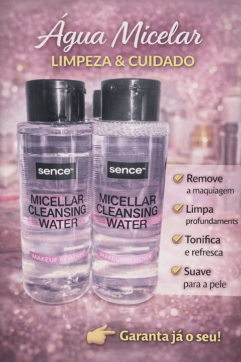 Água Micelar Cleansing Water – Limpeza Profunda e Suavidade