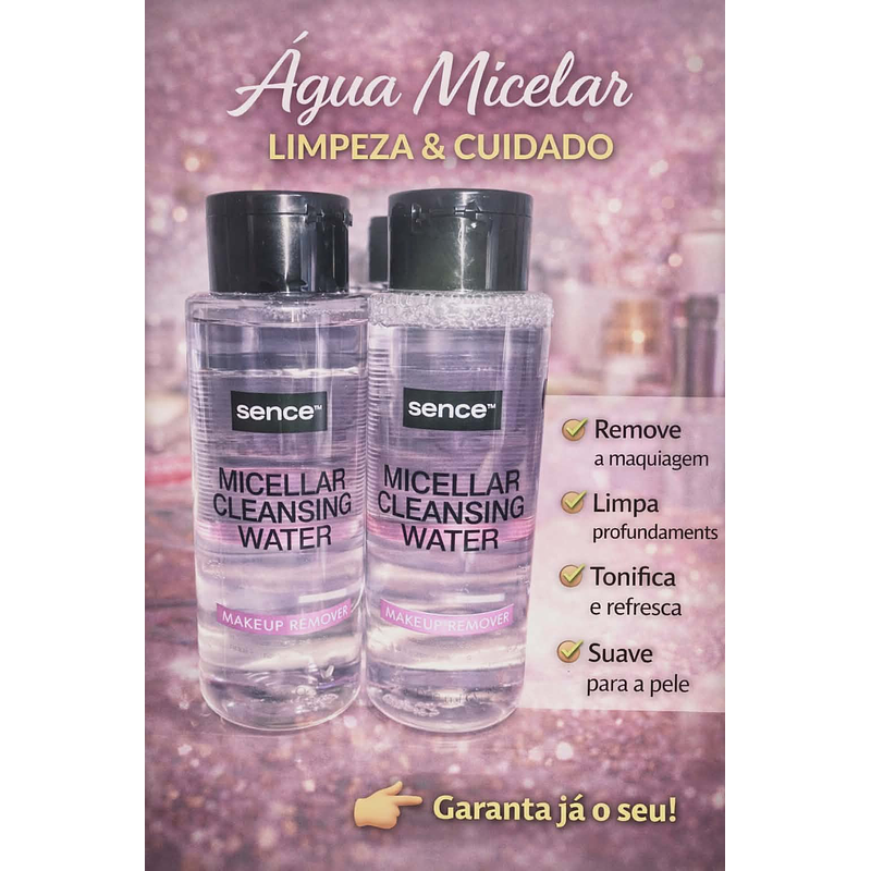 Água Micelar Cleansing Water – Limpeza Profunda e Suavidade