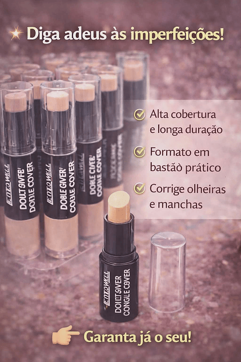 Corretivo em Bastão – Cobertura Perfeita e Natural