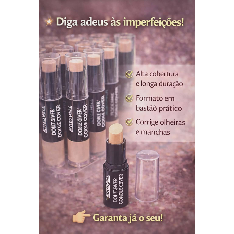 Corretivo em Bastão – Cobertura Perfeita e Natural