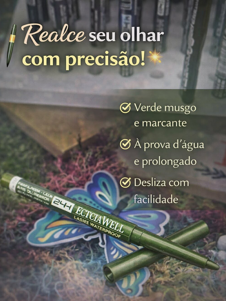 Lápis Delineador de Olhos Colorido – Precisão e Pigmentação Intensa 9