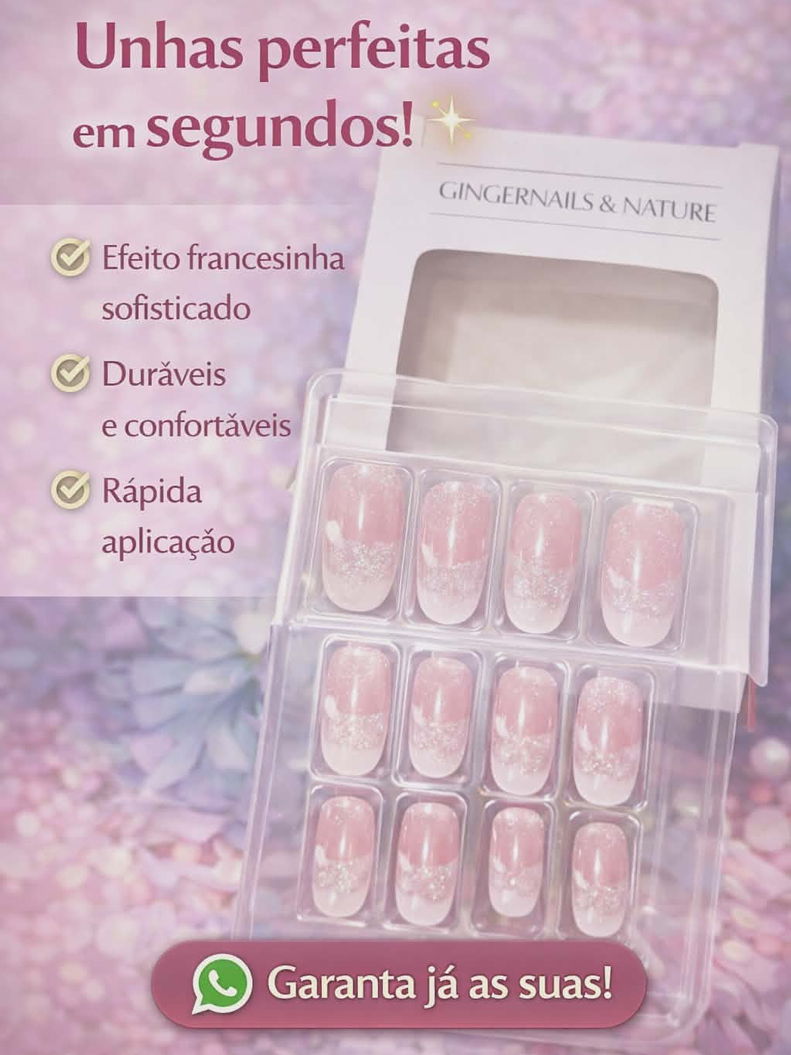 Kit de Unhas Postiças – Praticidade e Elegância para suas Mãos 1