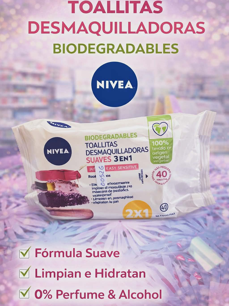 Toalhitas Desmaquilhantes Nivea 3 em 1 – Limpeza, Hidratação e Suavidade 1