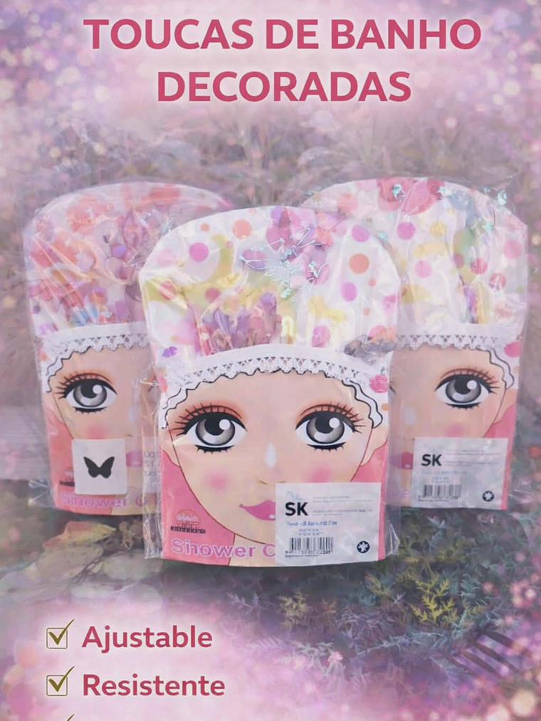 Touca de Banho Impermeável – Proteção e Estilo para Seus Cabelos 1