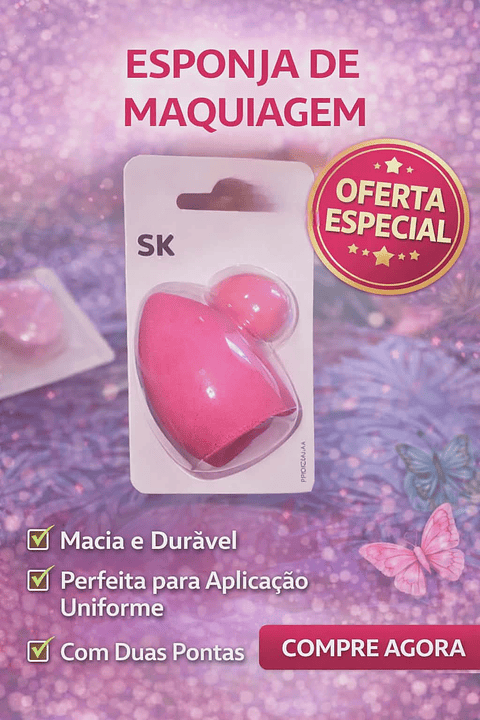 Kit de Esponjas de Maquiagem – Aplicação Perfeita e Profissional