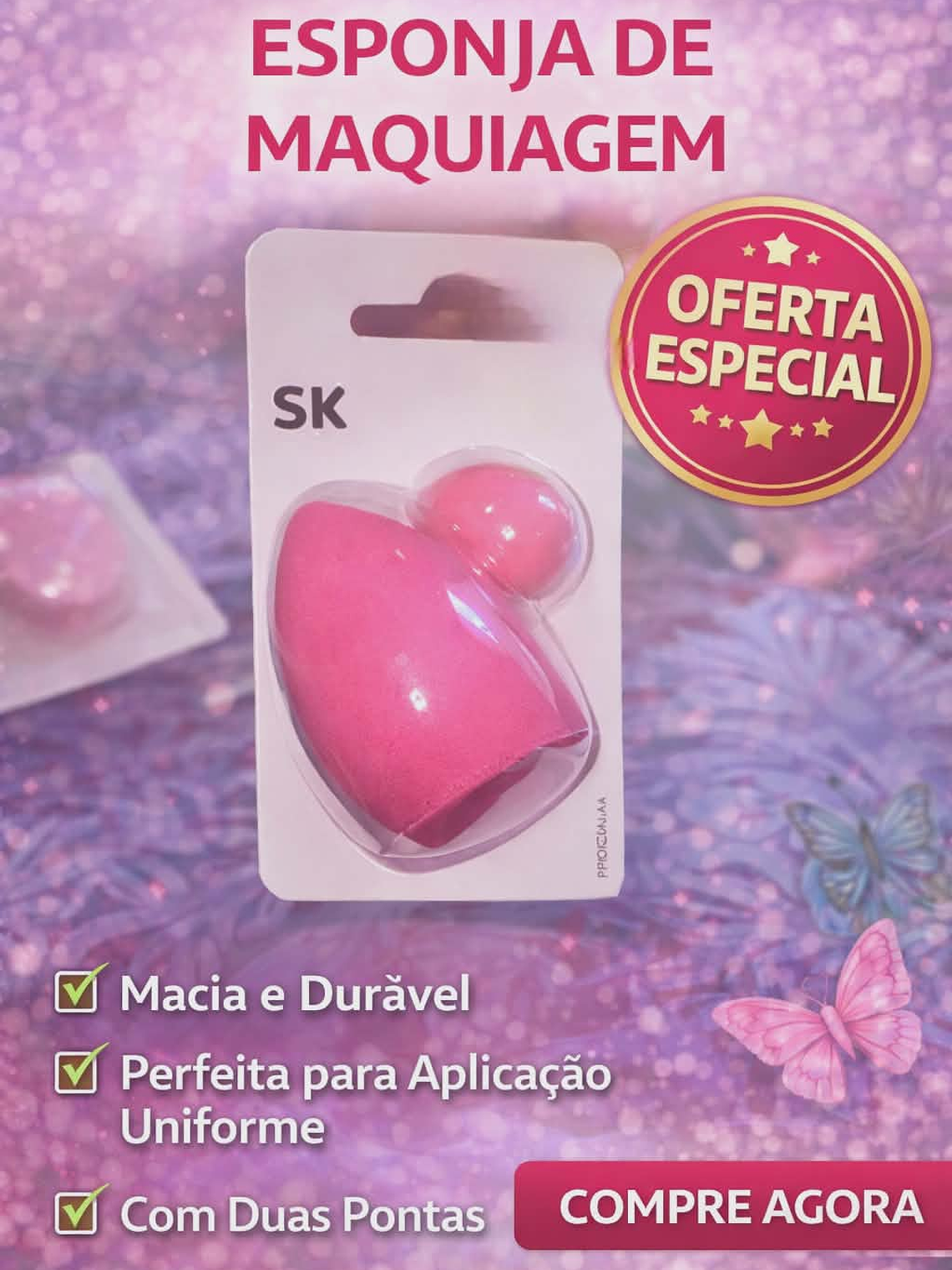 Kit de Esponjas de Maquiagem – Aplicação Perfeita e Profissional 1