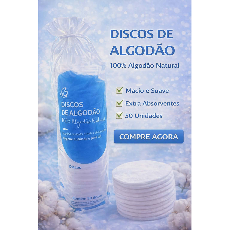 Discos de Algodão – Maciez e Suavidade para Cuidados Diários