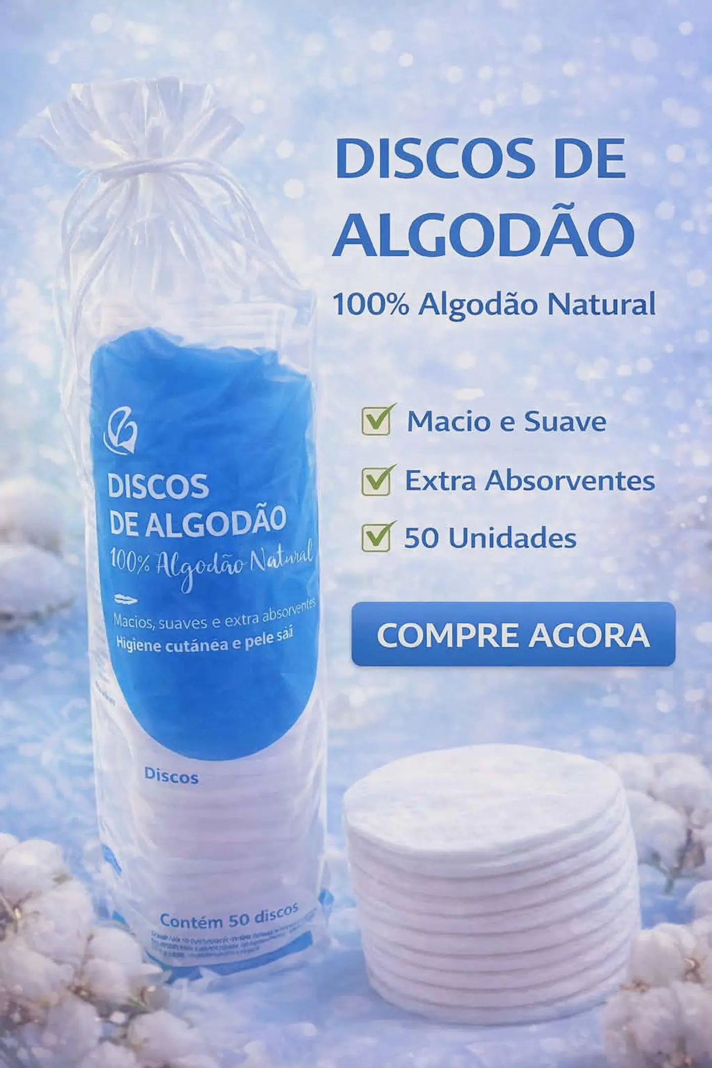 Discos de Algodão – Maciez e Suavidade para Cuidados Diários 1