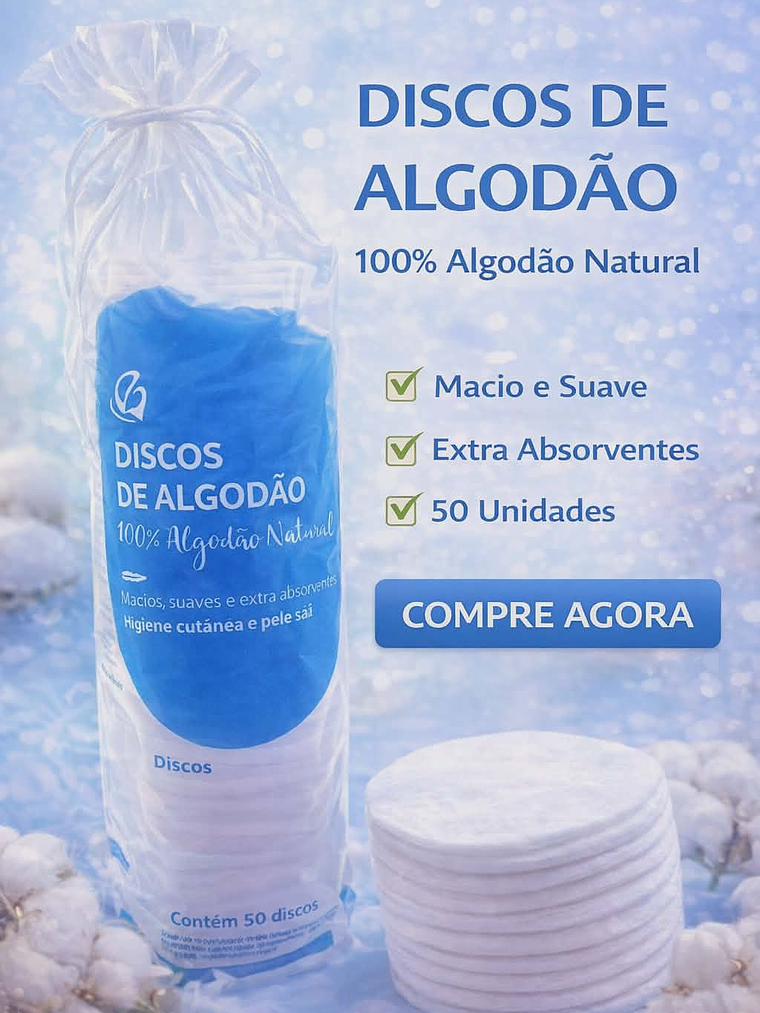 Discos de Algodão – Maciez e Suavidade para Cuidados Diários 1