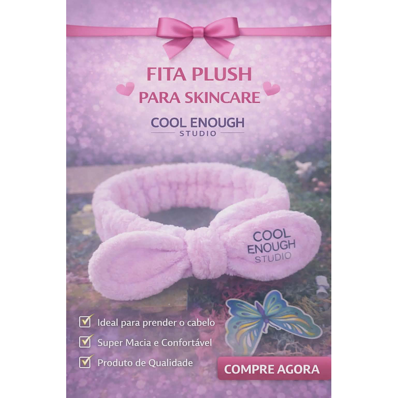 Faixa de Cabelo Atoalhada – Conforto e Praticidade para Skincare e Maquiagem