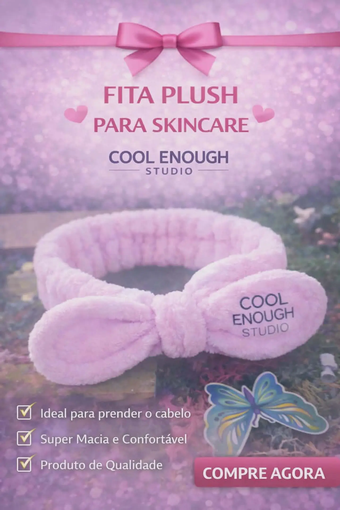 Faixa de Cabelo Atoalhada – Conforto e Praticidade para Skincare e Maquiagem 1