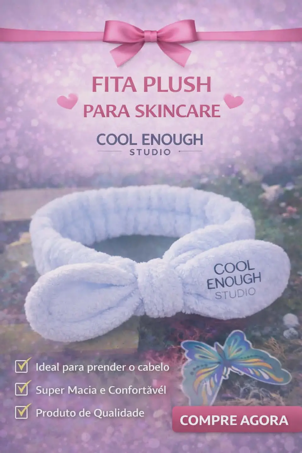 Faixa de Cabelo Atoalhada – Conforto e Praticidade para Skincare e Maquiagem 2