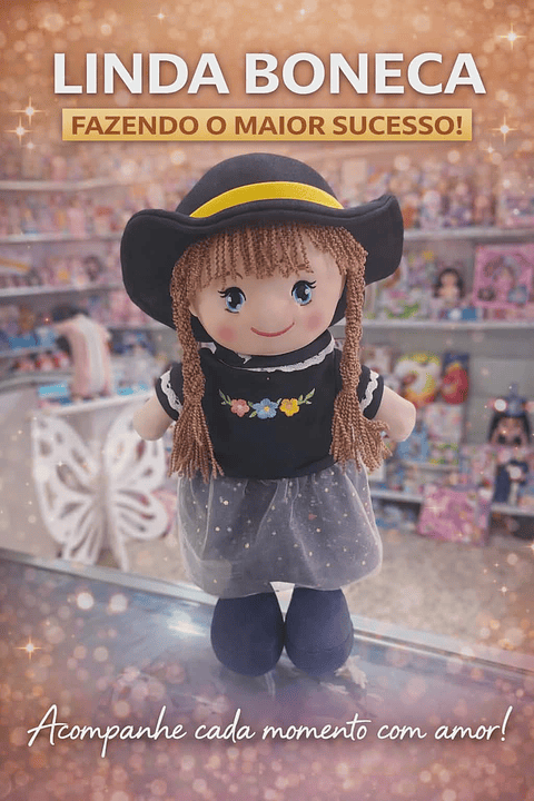 Bonecas de Pano Estilosas – Coleção Encantada 🎀✨