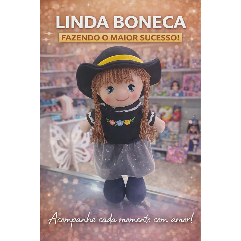 Bonecas de Pano Estilosas – Coleção Encantada 🎀✨