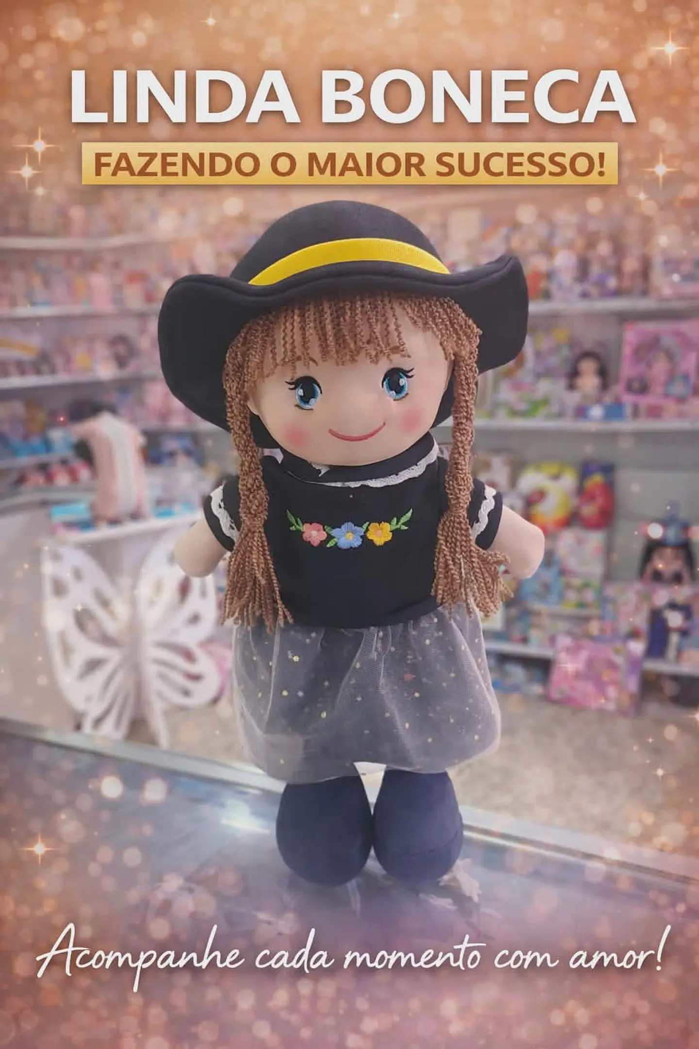 Bonecas de Pano Estilosas – Coleção Encantada 🎀✨ 1