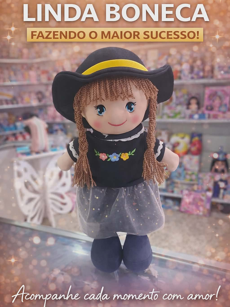 Bonecas de Pano Estilosas – Coleção Encantada 🎀✨ 1