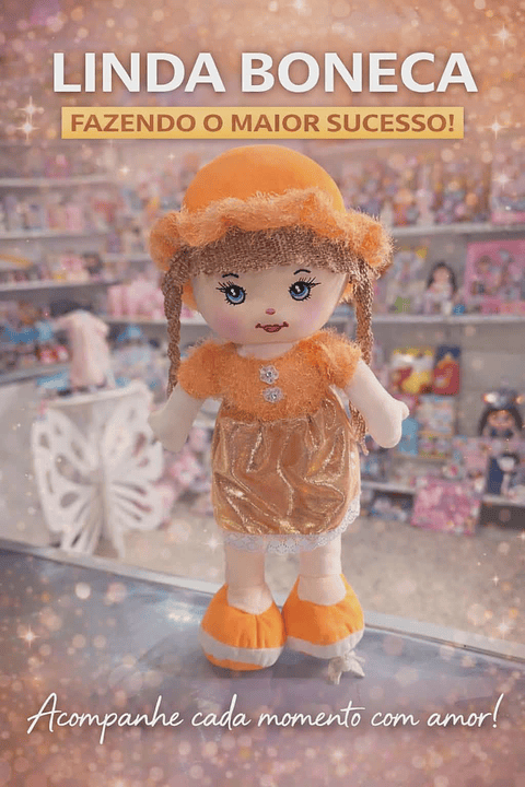 ✨ Boneca Linda trapos – 41cm de puro encanto! ✨