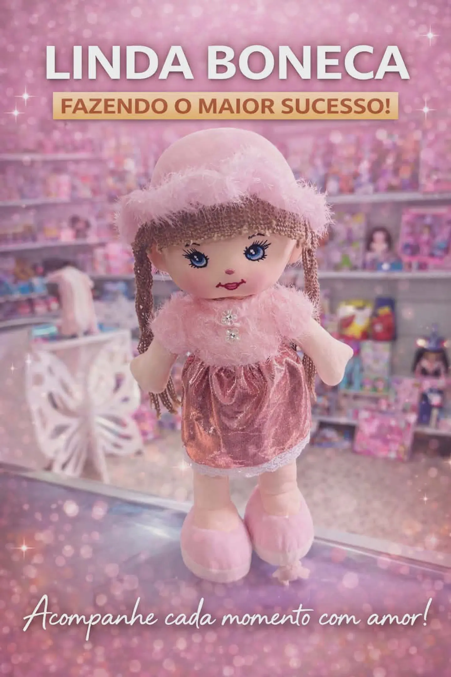 ✨ Boneca Linda trapos – 41cm de puro encanto! ✨ 2