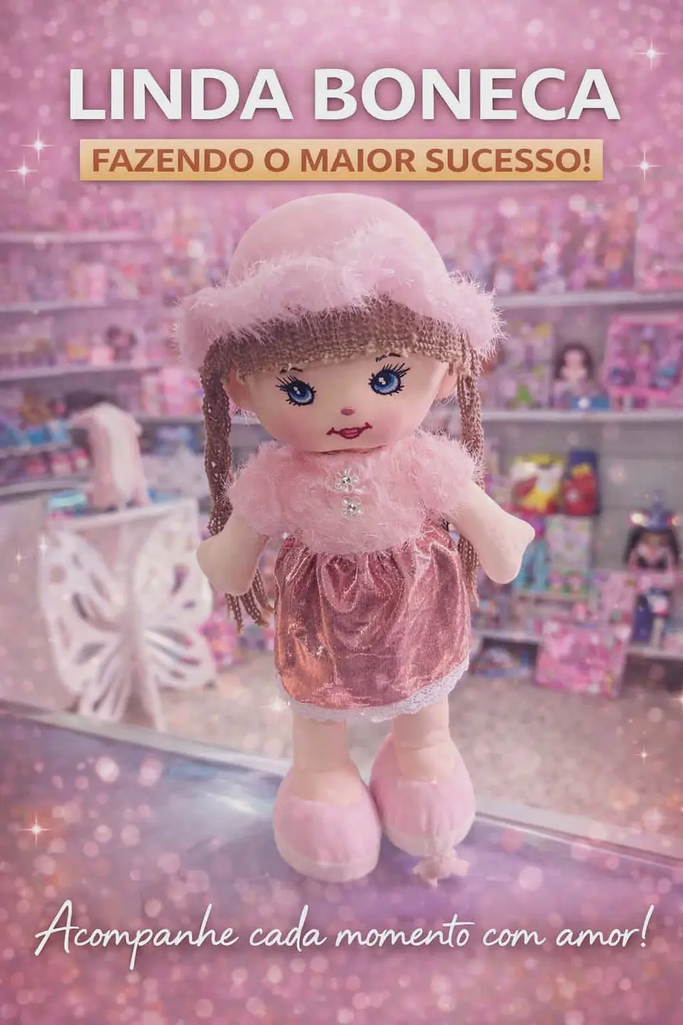 ✨ Boneca Linda trapos – 41cm de puro encanto! ✨ 2