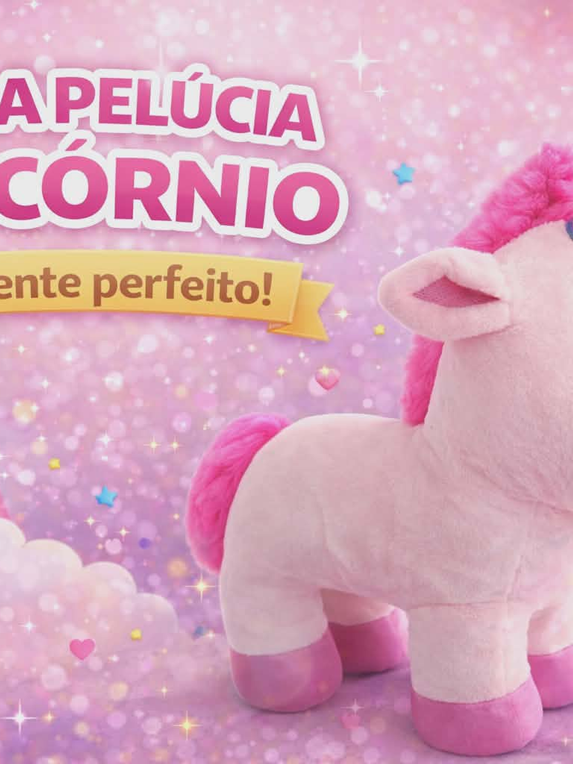 🦄✨ Unicórnio de Pelúcia Gigante – Encanto, conforto e diversão! 1