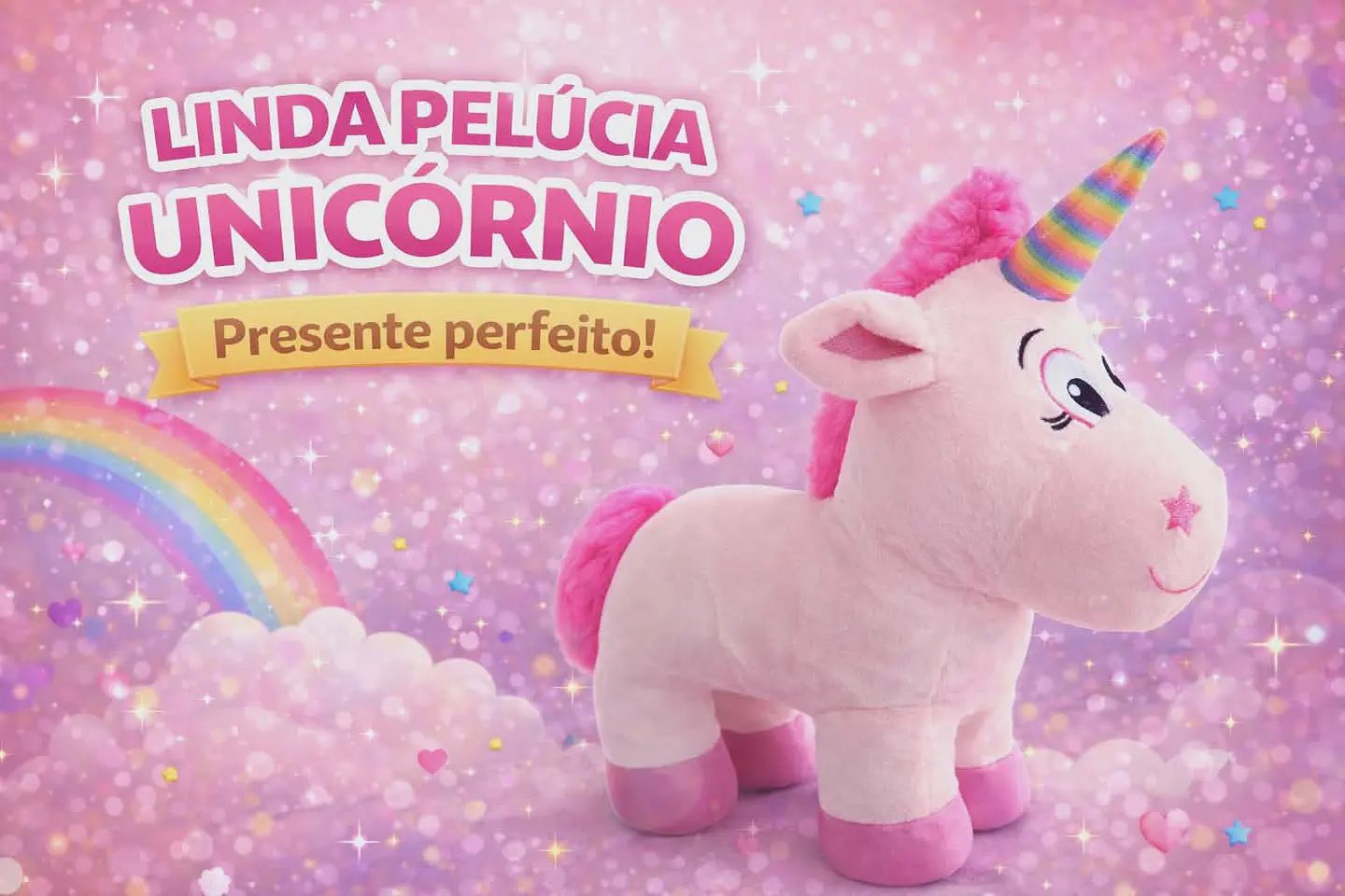 🦄✨ Unicórnio de Pelúcia Gigante – Encanto, conforto e diversão! 1