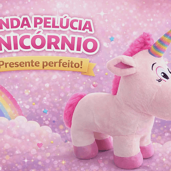 🦄✨ Unicórnio de Pelúcia Gigante – Encanto, conforto e diversão!
