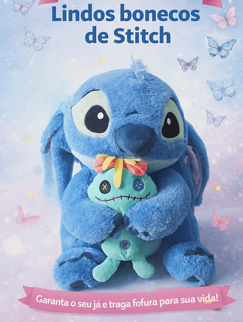💙✨ Boneco de Pelúcia Stitch – 51cm