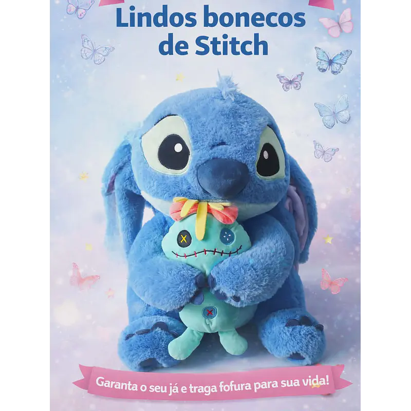 💙✨ Boneco de Pelúcia Stitch – 51cm