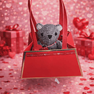 Kit Presente Romântico – Ursinho porta chaves na Caneca com Sacola