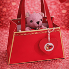 Kit Presente Romântico – Ursinho porta chaves na Caneca com Sacola