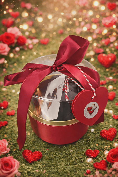 Caixa Presente Romântica – Dia dos Namorados com Carteira e Cartão