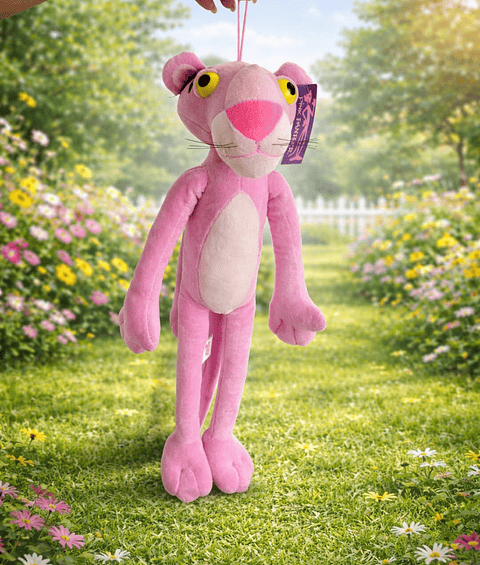 Peluche Pantera Cor-de-Rosa