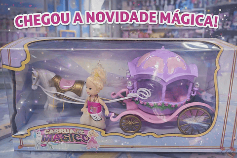 Carruagem Mágica com Boneca e Cavalo