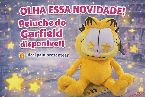 Peluche Garfield Estrelado ⭐🐱
