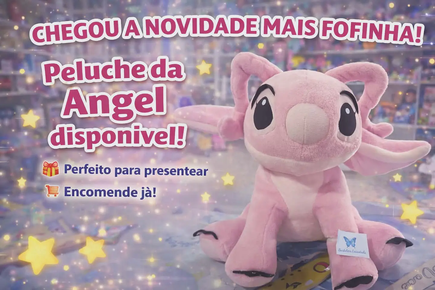 Peluche Stitch e Angel – O Casal Mais Fofo da Galáxia 🌌💖 1