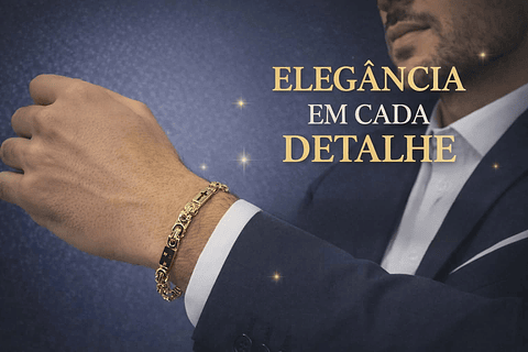 A Pulseira Masculina em Aço Inoxidável