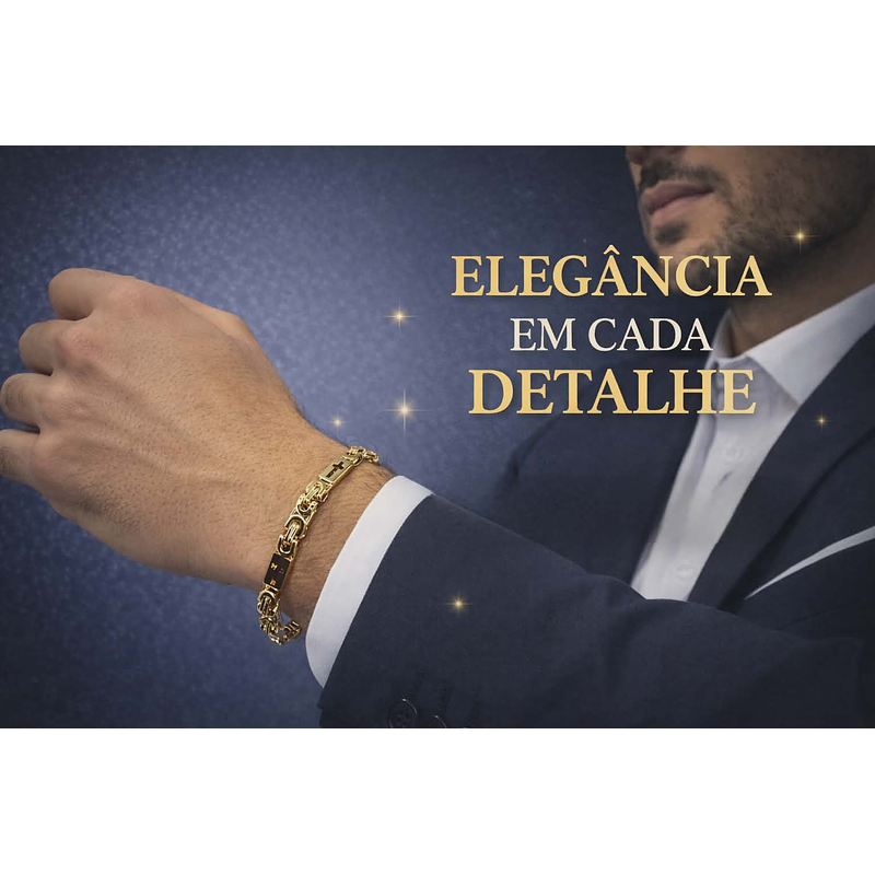 A Pulseira Masculina em Aço Inoxidável