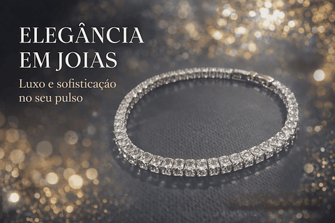 A Pulseira Tennis Prata com Zircônias 