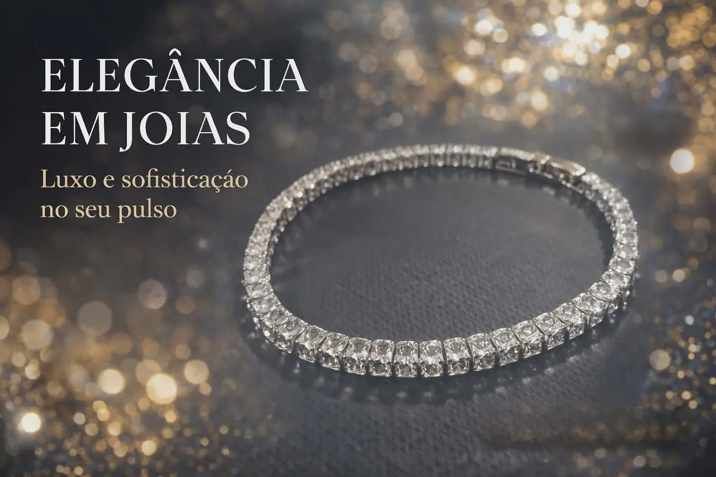 A Pulseira Tennis Prata com Zircônias  1