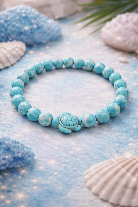 pulseira de howlita azul- proteção e  calma