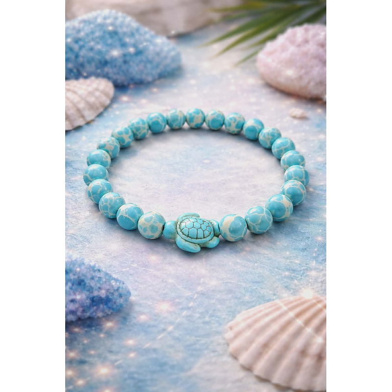 pulseira de howlita azul- proteção e  calma