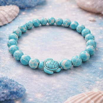 pulseira de howlita azul- proteção e  calma