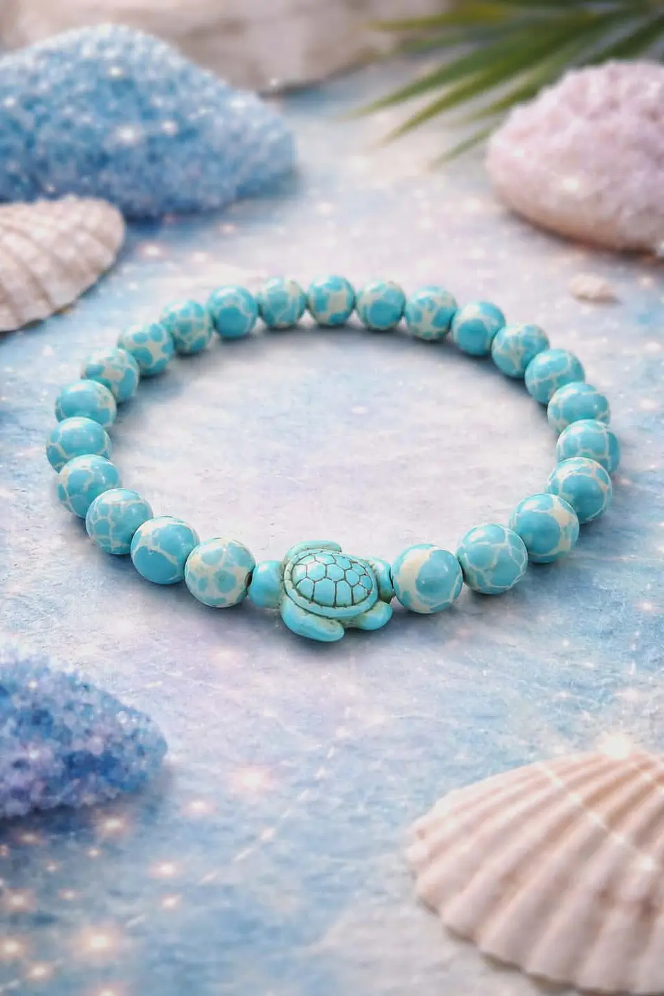 pulseira de howlita azul- proteção e  calma 2