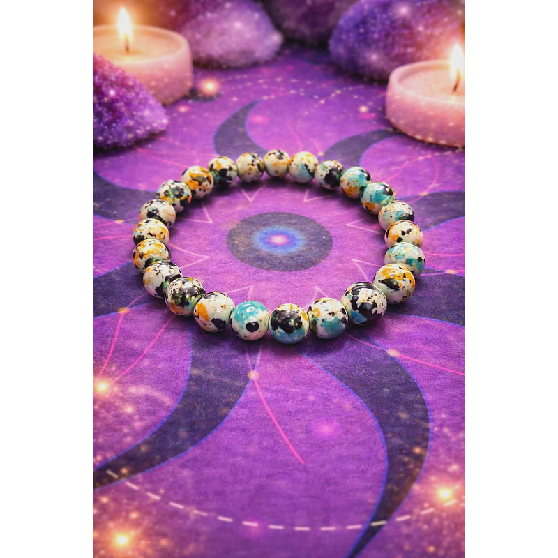 pulseira jaspe multicolorido