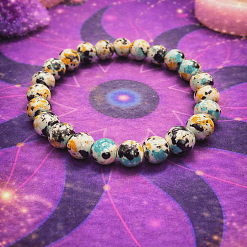 pulseira jaspe multicolorido