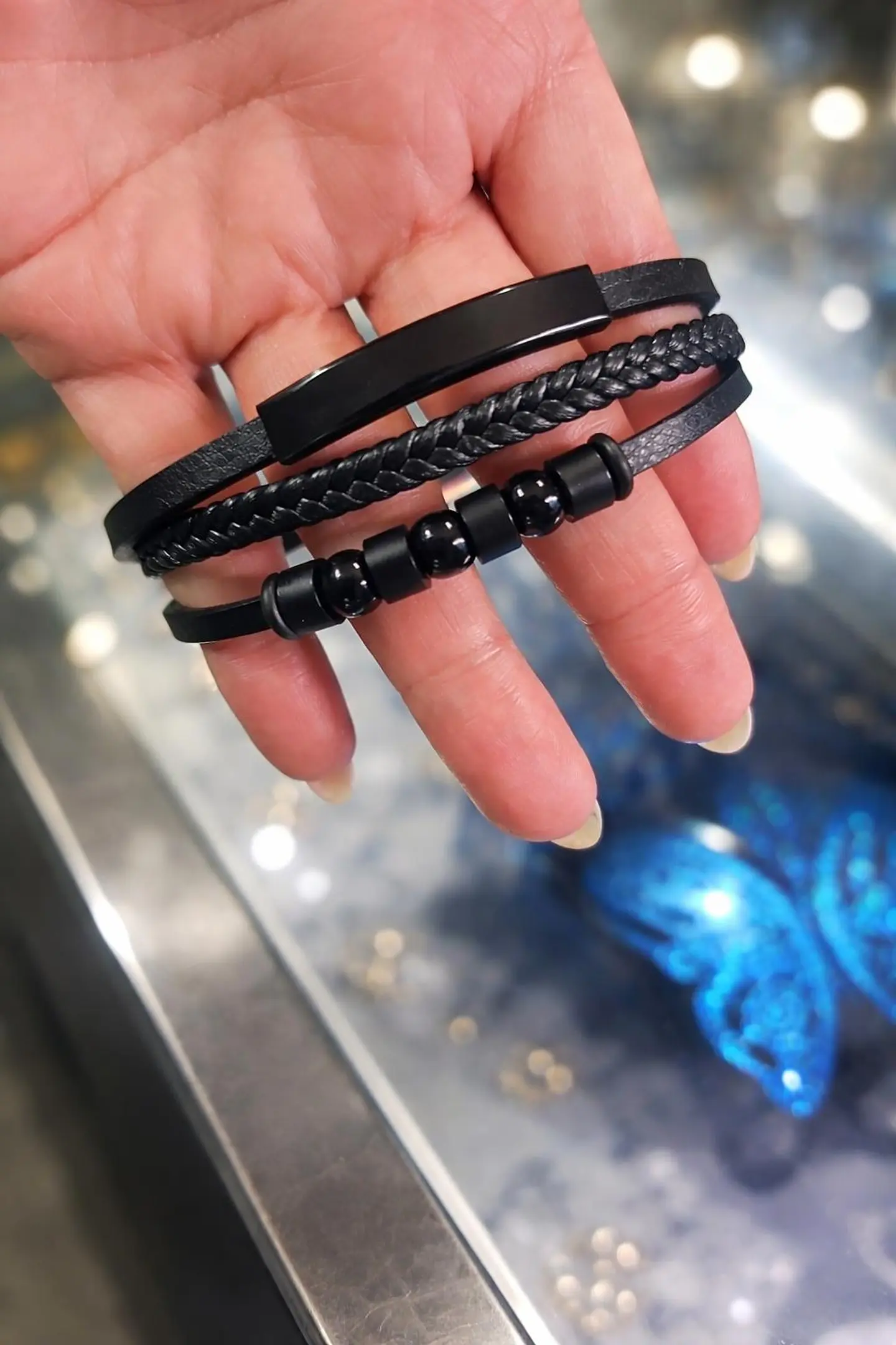 Pulseiras Masculinas em Couro – Estilo Moderno 10